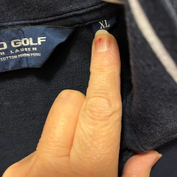 Polo Ralph Lauren Golf navy quarter zip men’s size XL - Picture 6 of 9